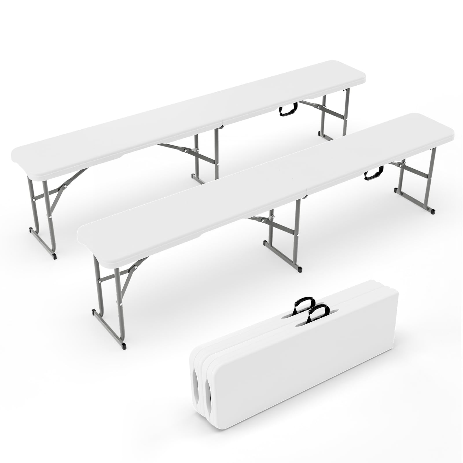 VINGLI 6 feet Folding Bench,Portable Outdoor Bench for Picnic Party Camping | Fo
