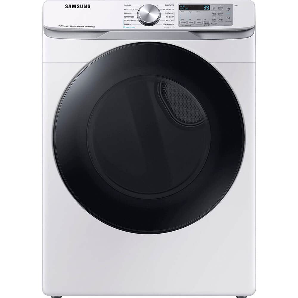Samsung 7.5 cu. ft. Smart Electric Dryer with Steam Sanitize+, White, DVE45B6300