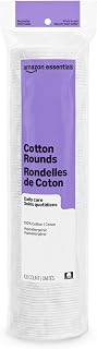 Amazon Essentials 100% Cotton Rounds, 100 Count (Previously Amazon Basics)