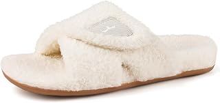 BCSTUDIO Orthopedic House Fuzzy Slippers with Arch Support for Women