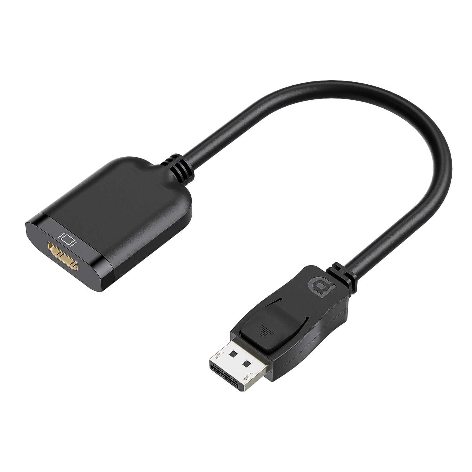 4K Displayport to HDMI Active Adapter Cable, Latch Protect, Male to Female