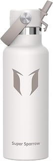 Sparrow Insulated Water Bottle Kids 500ml Metal Drinks Bottle with Straw