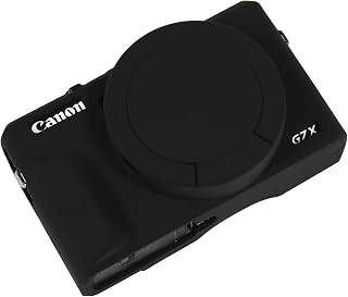 Easy Hood Camera Case Cover for Canon Powershot G7X Mark III Camera(Black) | With Removable Lens Cover,Soft Silicone Protective Case,Anti-Scratch,Slim Fit,Enhanced Grip,Lightweight Camera Accessories