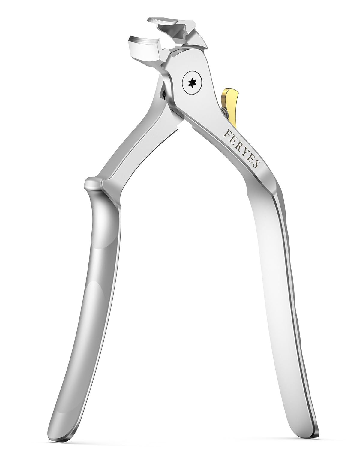 FERYES Toe Nail Clippers for Seniors with Thick Nails – 4" Long Handle Toenail C