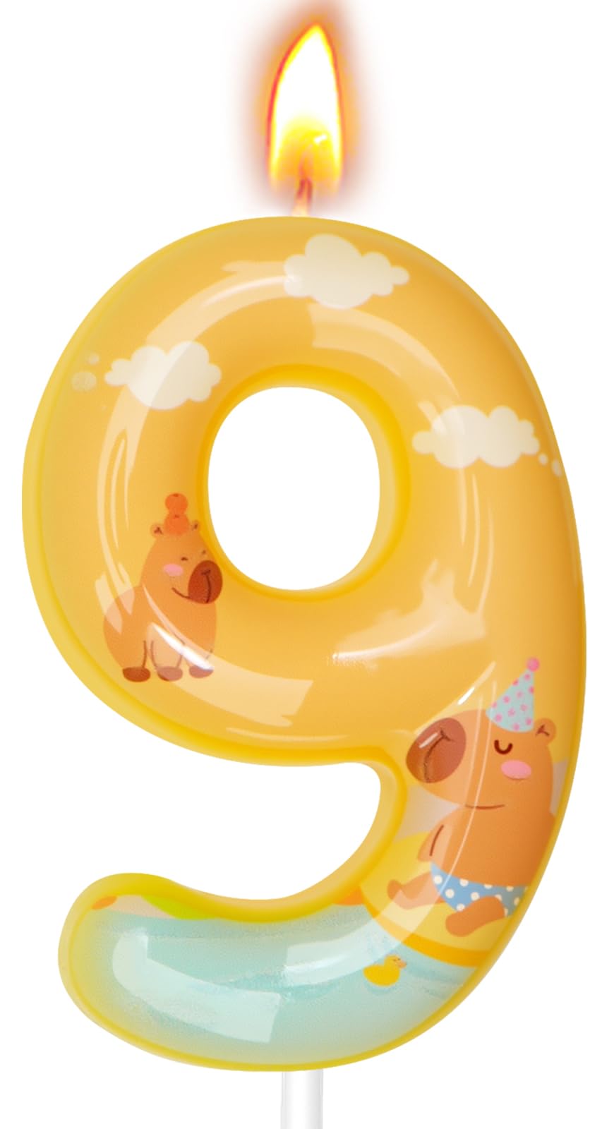 Capybara Birthday Candles, Capybara Birthday Party Decorations, Birthday Number 