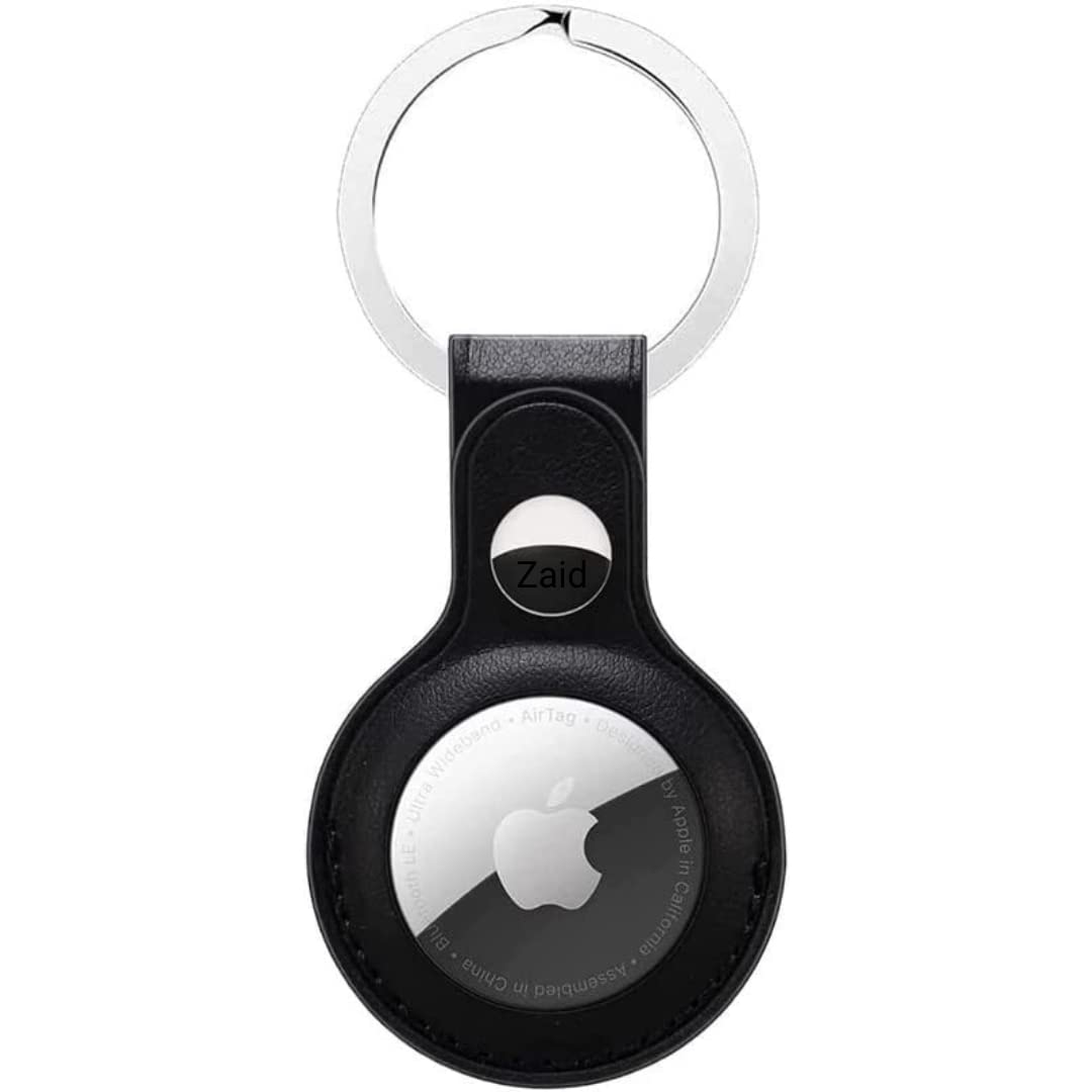 Leather AirTag Keyring Case For Apple Airtag Holder Protective Leather Case Trac