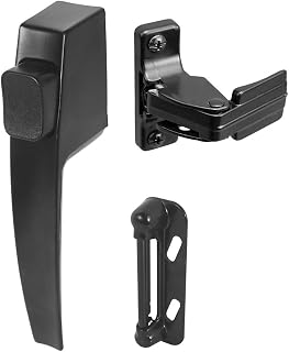 Prime-Line Push Button Latch Set, Black | Screen & Storm Doors, 1 Set