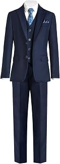 Boys Formal Suit Set 5 Pieces Slim Fit Ring Bearer Outfit