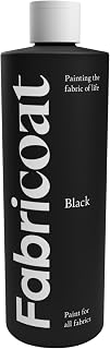 Fabricoat Fabric Paint – Restore or Change the Colour of Any Fabric - Paint Directly Onto Fabric - Transform Anything – Sofas, Lampshades, Car Interiors (250ml, Black)