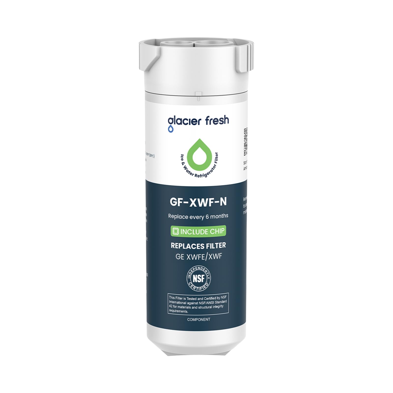 GLACIER FRESH XWFE (Built-in CHIP) Refrigerator Water Filter Pack of 1 | Replace