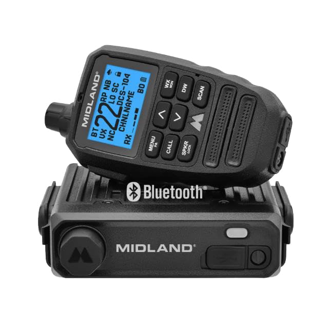 Midland MXT295 15W MicroMobile GMRS Two-Way Radio with Bluetooth Mic | Wireless 