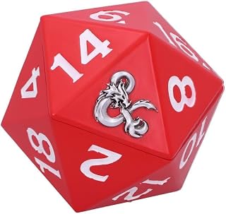 Nemesis Now Dungeons & Dragons D20 Dice Storage Box, 13.5cm, Resin, Red, Officially Licensed D&D Merchandise, D20 20 Sided Dice Box, Cast in The Finest Resin, Expertly Hand-Painted