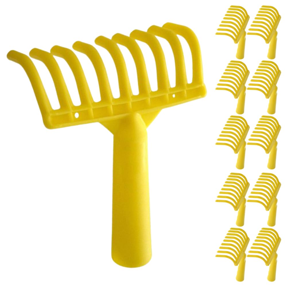 acquaverde | 5 Plastic Rakes, 9 Teeth Comb for Olive Harvesting with Universal H