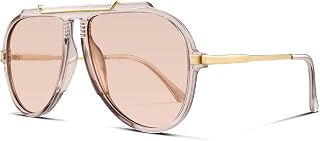 Oversized Aviator Sunglasses for Women Sun Glasses 70s Retro Shades