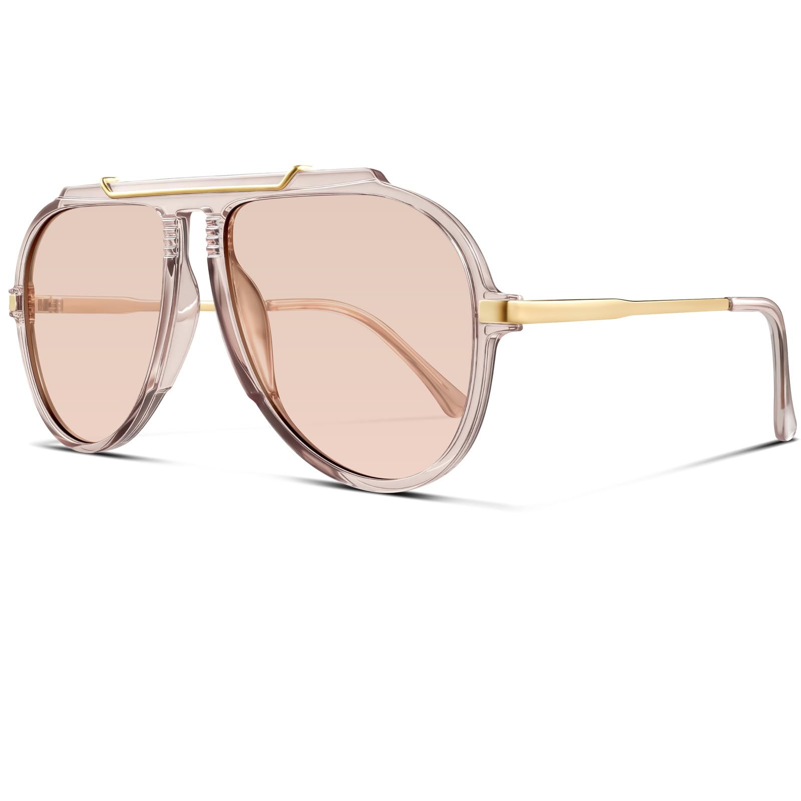 Oversized Aviator Sunglasses for Women Sun Glasses 70s Retro Shades