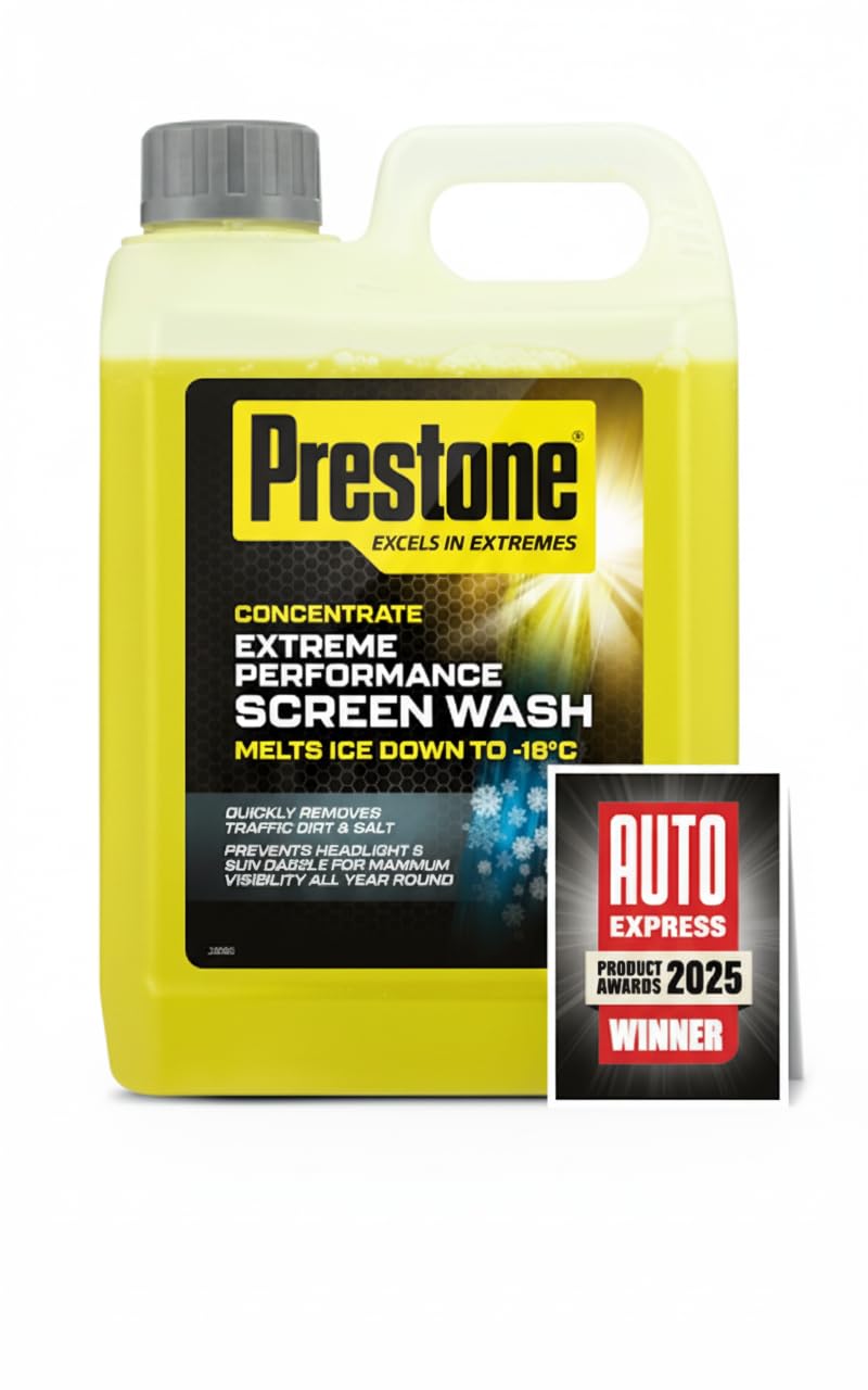 Prestone Screenwash Concentrate 2.5L, Screen Wash For Cars - Winter, High Perfor