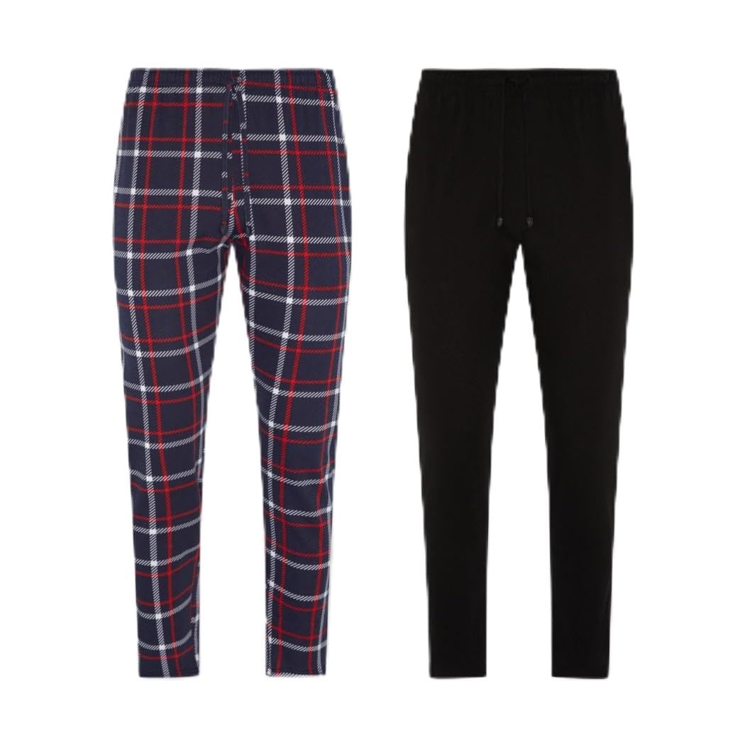 FM London mens pajamas 2 pack - lightweight pajama pants for men sleepwear and s