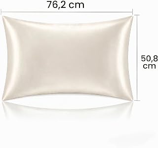 Set of 2 Satin Pillowcases for Hair and Skin, 20 x 30 Inches with Envelope Closure, Similar to Silk Pillowcases Gifts for Women and Men
