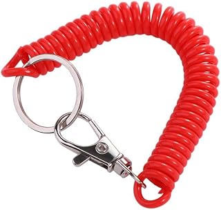 Porte-clés en spirale avec fermoir en métal