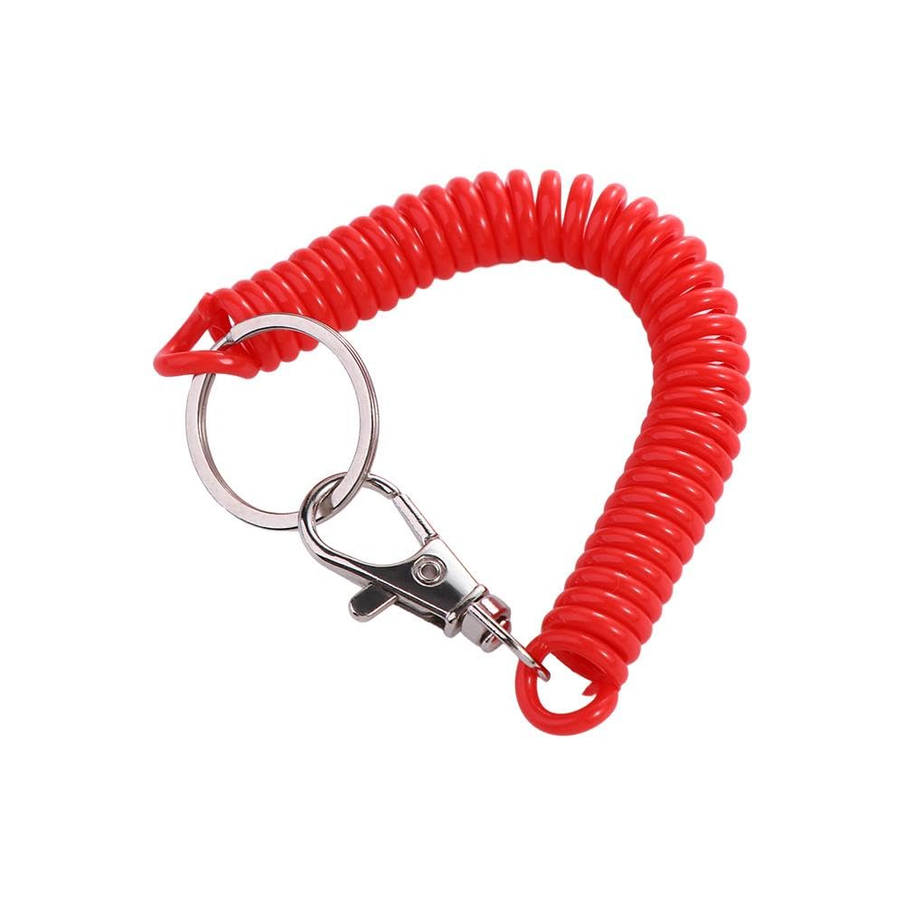Porte-clés en spirale avec fermoir en métal