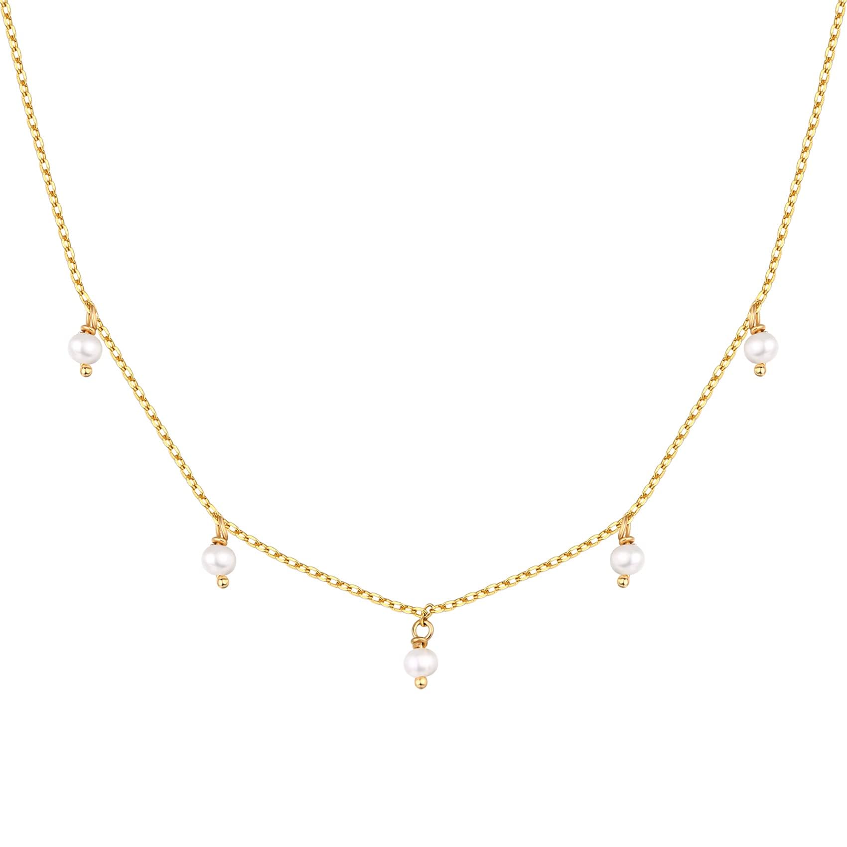 PAVOI Chain Necklace, 925 Silver, 14K Gold Plated, Yellow Gold, Y