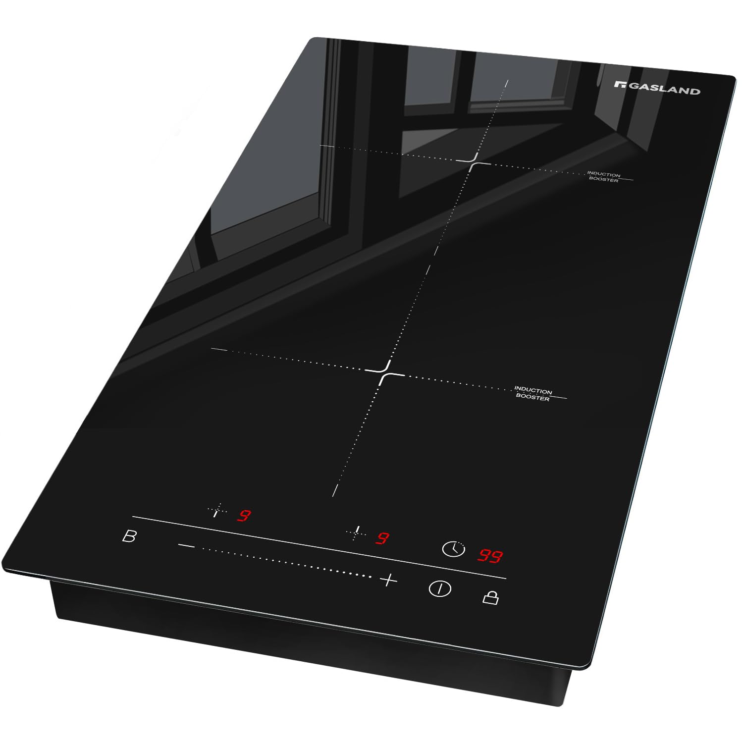 GASLAND 12 Inch Induction Cooktop, 2 Burner with Boost, Bulit-in 220V | 3500W Fa