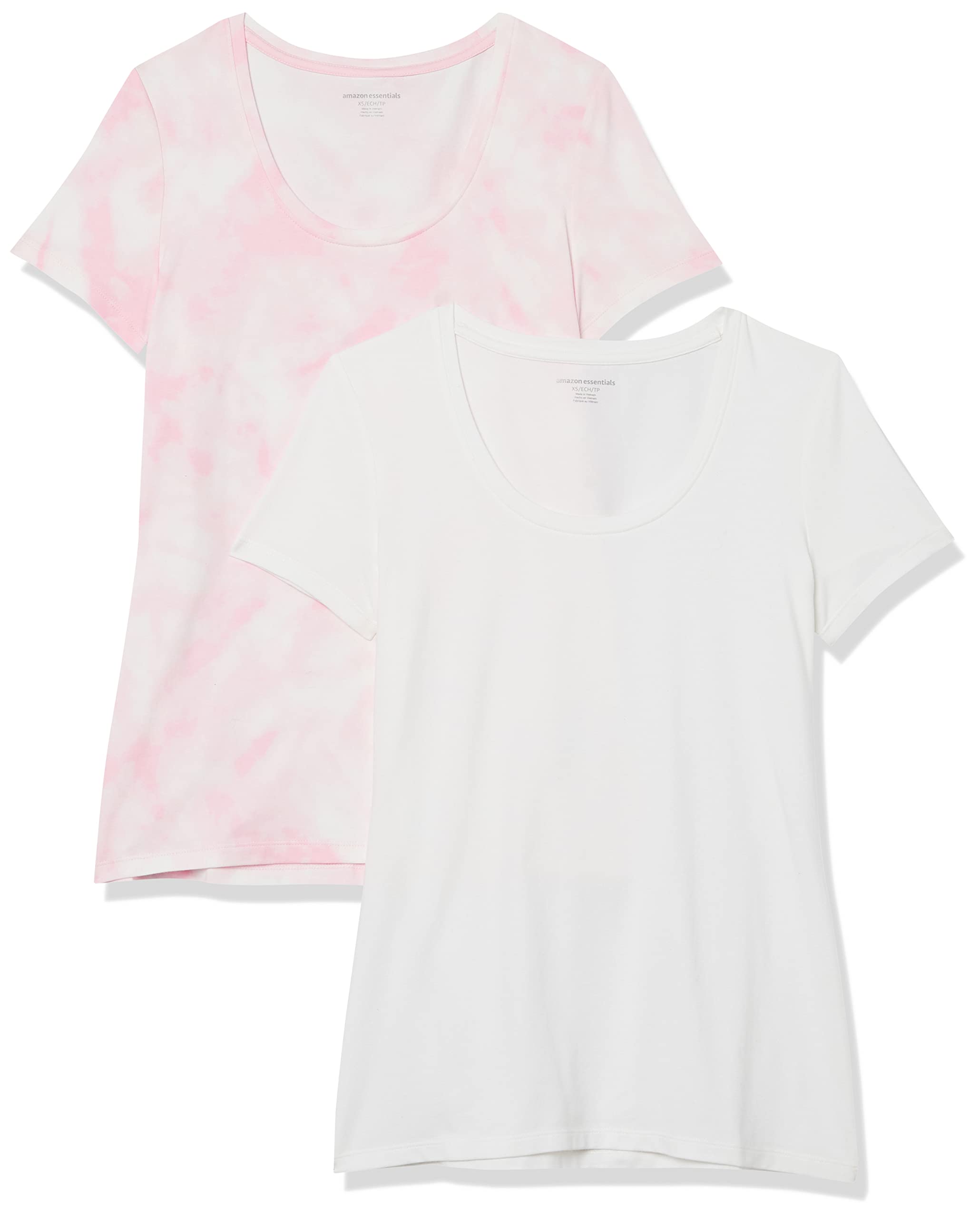 Amazon Essentials Women's Classic Fit Crew Neck Short Sleeve Cotton T-Shirt, Pac