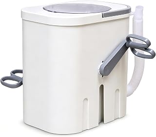 Denash Manual Clothes Washer, Non electric Portable Rotary Washing Machine, Compact Hand Crank Rotary Washer for Dormitory Small Apartment