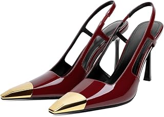 Vertundy Slingback Heels for Women Pointed Toe Stiletto High Heel Pumps