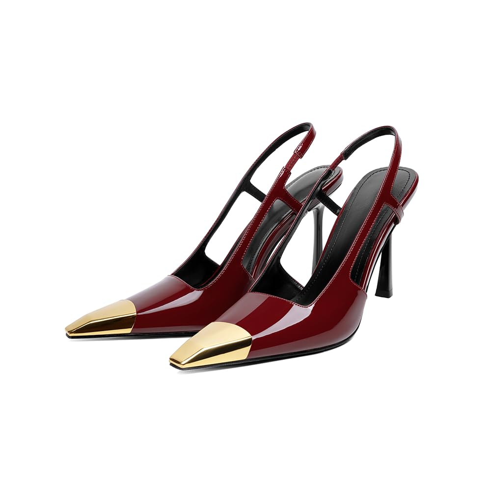 Vertundy Slingback Heels for Women Pointed Toe Stiletto High Heel Pumps