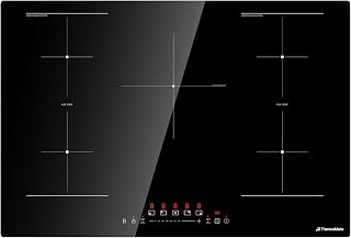 ThermoMate 30 Inch Induction Cooktop, 5 Burners Electric Stove Top with Bridge-SYNC, 9600W Built-in Induction Cooktop, 9 Heat Levels, Power Boost, Sensor Touch Control, Timer & Child Lock, 240V