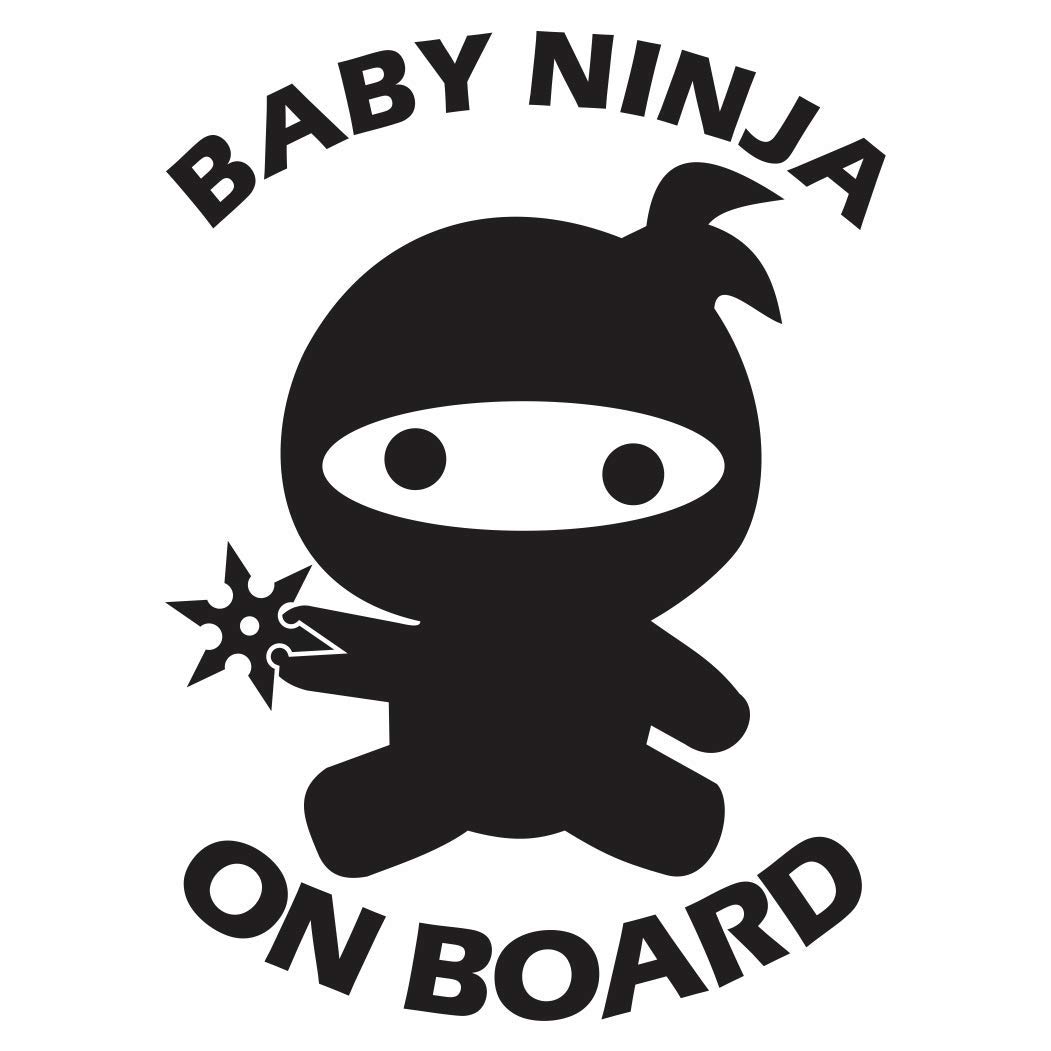 Baby Ninja On Board Funny Bumper Sticker Vinyl Decal Parenthood Sticker Car Truc