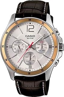 Casio Men's Quartz Analogue Watch with Leather Strap MTP-1374L-7