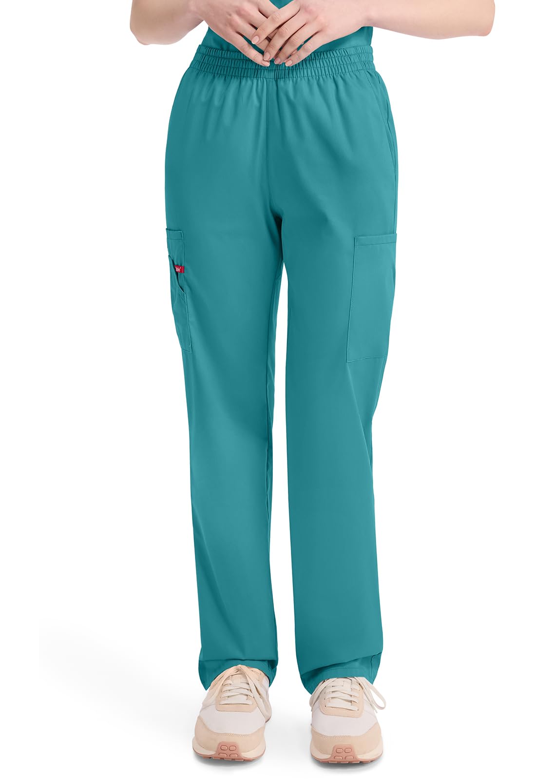 Dickies EDS Signature Scrubs for Women, Elastic Waist Pull-On Cargo Pants for Wo