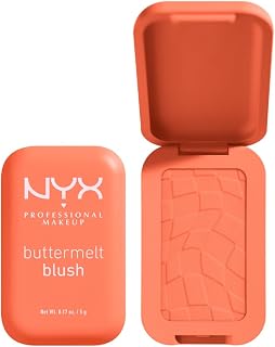 NYX Professional Makeup Buttermelt Creamy Blush with Shea Butter, Almond Butter and Mango Butter, Easy to Blend for a Fresh Look, Colour 03 Sooner The Butta