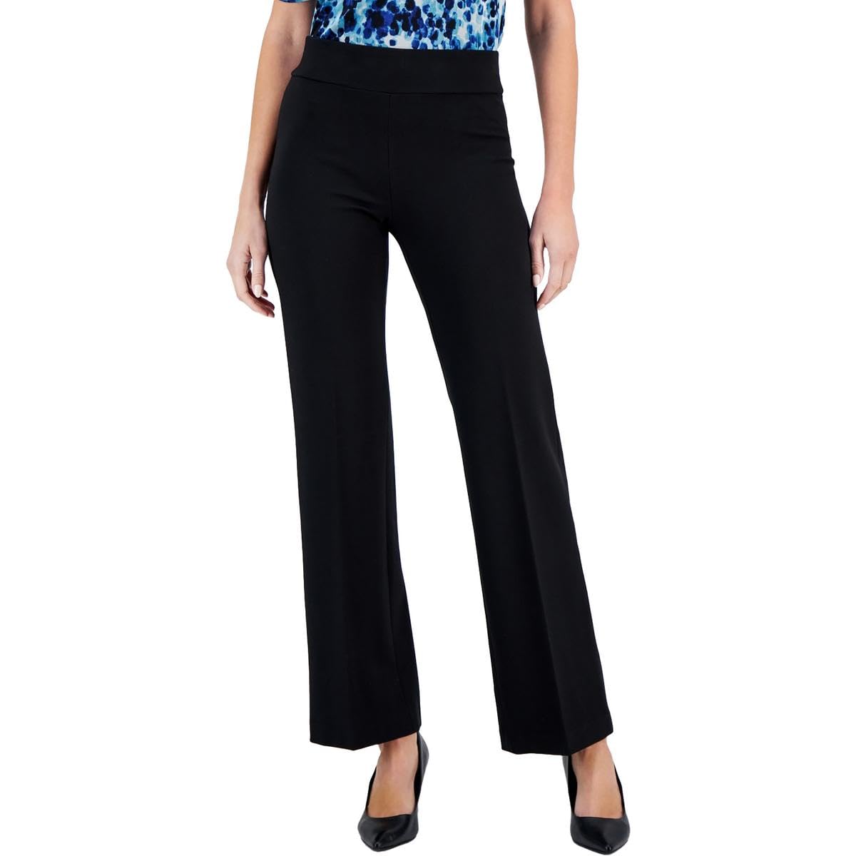 Anne Klein Womens Women's Pull-on Wide Leg PantPants