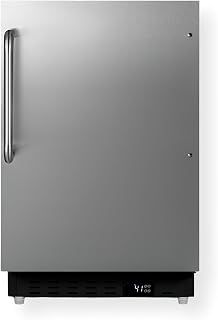 Summit Appliance ALR47BSSTB 21" Wide Built-In All-Refrigerator; Freezerless Design; ADA Compliant; Adjustable Thermostat; Automatic Defrost; Stainless Steel Door; Temperature and Open Door Alarms