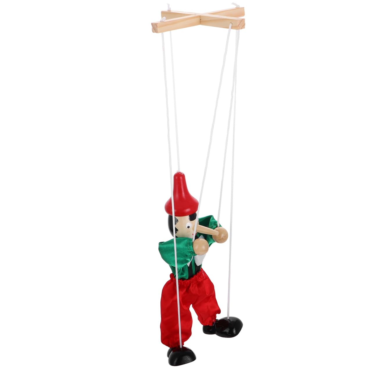 VICASKY Marionette Puppet - Handcrafted Wooden Pull-String Puppet with Movable L
