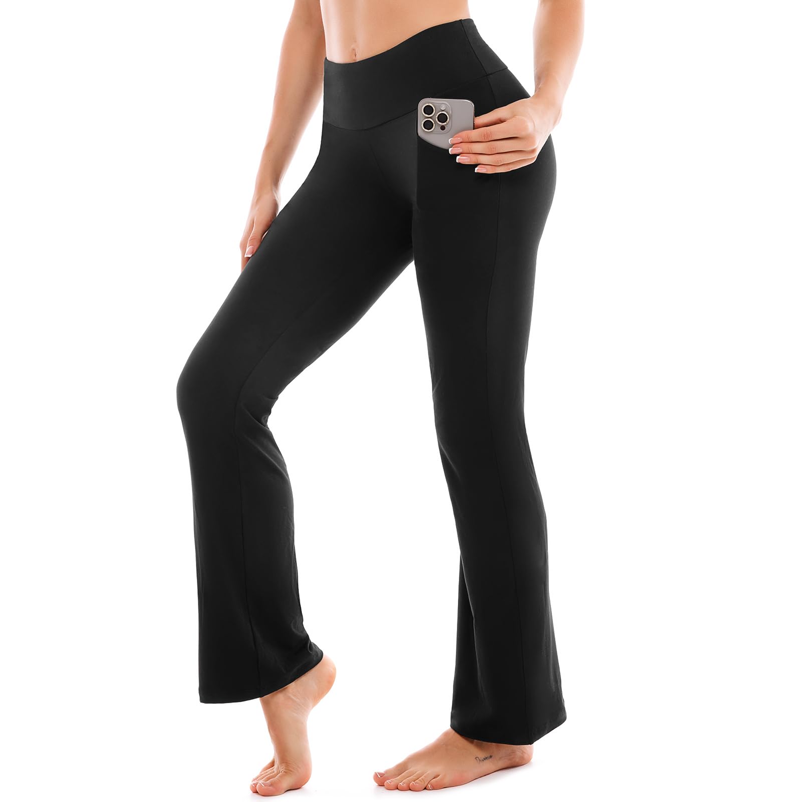 SINOPHANT Yoga Pants for Women Flared Leggings High Waisted Bootcut Trousers Wom