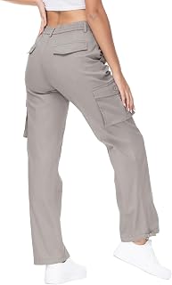 Gopune Womens Cargo Pants Lightweight Water Resistant Elastic Waist Athletic Workout Casual Pants