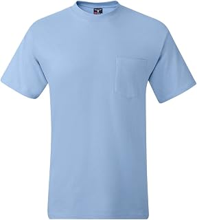 Hanes Men's Heavyweight Pocket T-Shirt, Beefy-T Full-Cut Cotton Pocket Tee for Men, Crewneck T-Shirt For Men, 1 or 2 Pack