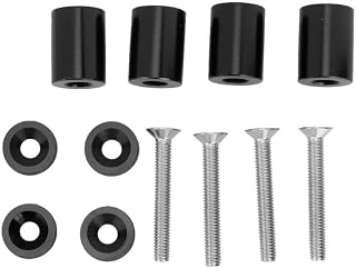KIMISS Hood Spacer Riser,Car Aluminum Alloy Engine Hood Ventilation Spacer Riser Fit for 6mm Motor (Aluminium Alloy)(Black)