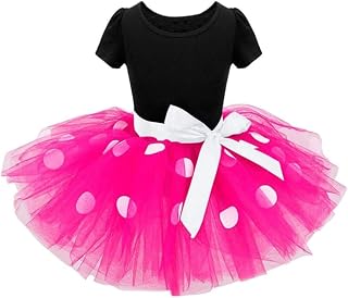 Lito Angels Girl Mouse Polka Dot Princess Dress Costumes Birthday Party Christmas Holloween Fancy Tutu Dresses with Hoop for Hair