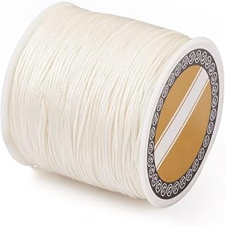 100pcs 0.8mm Nylon Beading Cord for Chinese Braided Knots Mouse Tail Macrame Beading Thread for Friendship Bracelet Jewelry Making Craft Supplies