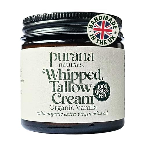 Whipped Tallow Cream - Grass-Fed, Halal Beef Tallow Skincare with Organic Olive 