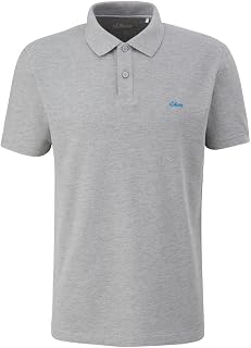 s.Oliver Polo a Maniche Corte, Grey/Black, M Uomo