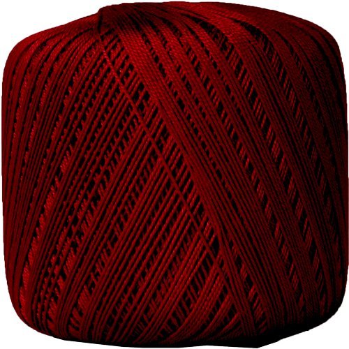 ThreadArt 100% Cotton Crochet Thread Size 10, Burgundy 37 | Soft pure cotton cro