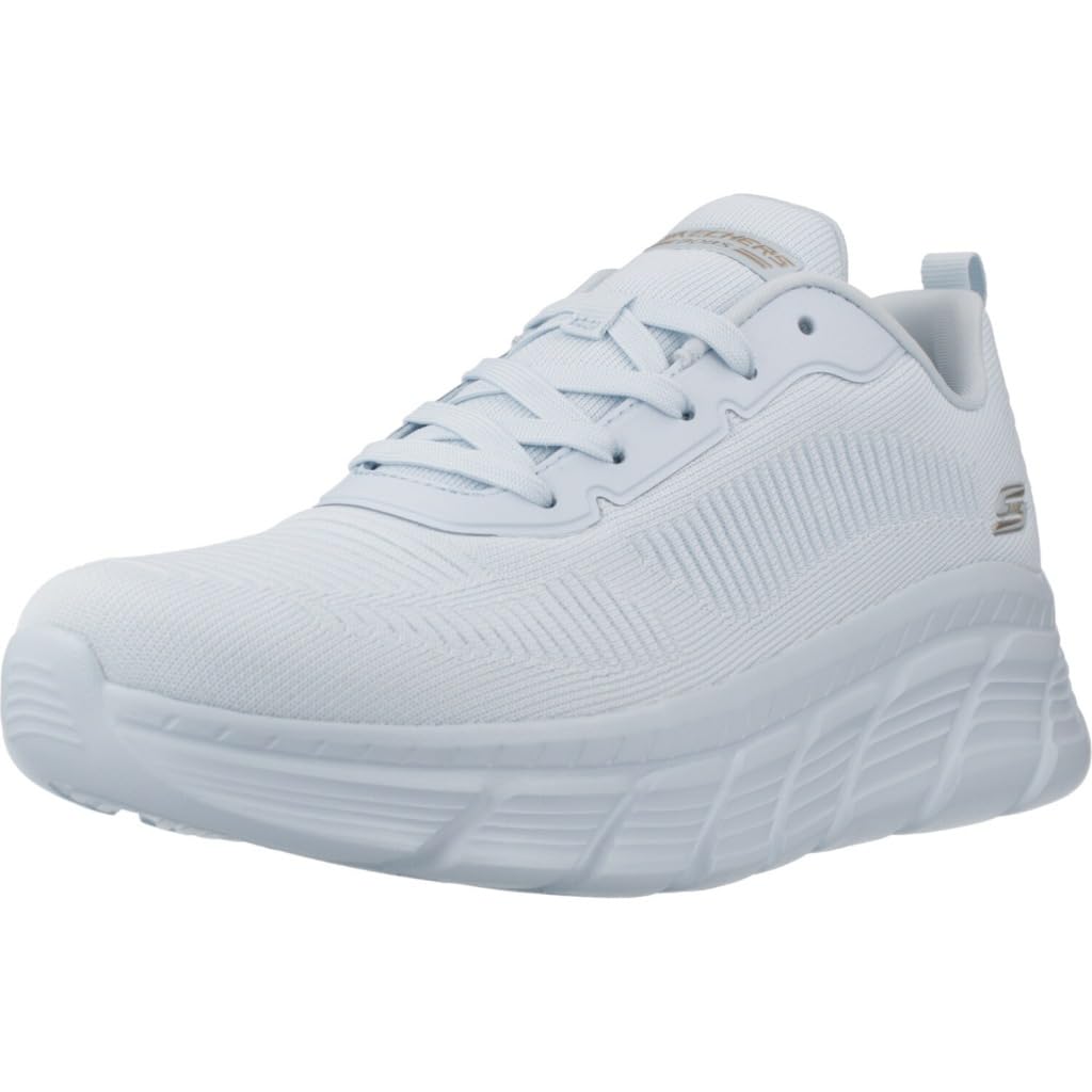 Skechers Women's Bobs Sport B Flex Flying High Sneaker, Light Blue, 9 Inch