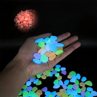 100 x Artificial Rhinestone Stones - Sparkling Decorative Stones for Vases, Aquariums and Garden - Red, 50 g