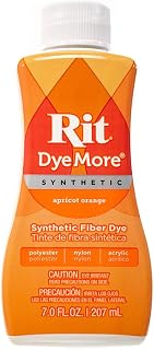 Rit DyeMore Single Bottle 7 Oz. Synthetic Liquid Fiber Dye for Clothing, Décor, and Crafts – Apricot Orange